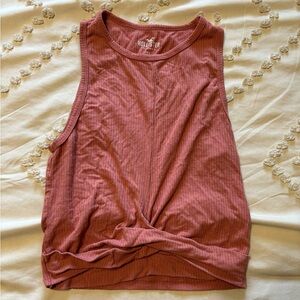Pink hollister crop tank